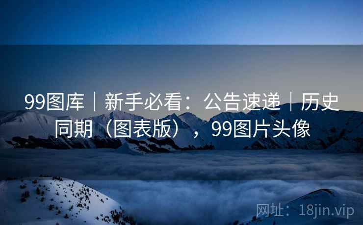 99图库｜新手必看：公告速递｜历史同期（图表版），99图片头像